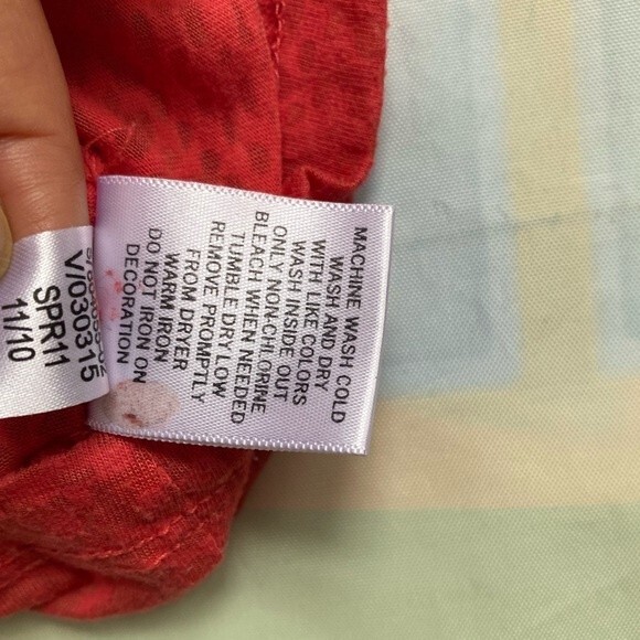 Banana Republic Top Womens Sz S Red Short Sleeve Casual Tee VTG - Picture 8 of 10